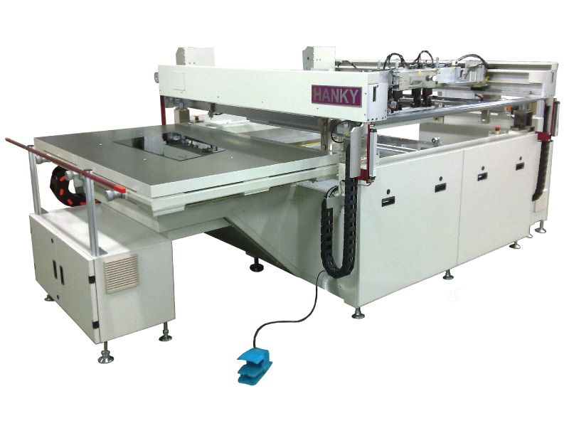 Large Size Flat Bed Screen Printer With Sliding Table