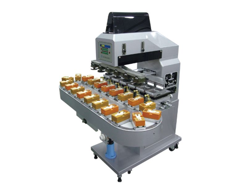 Six Color Pad Printer with 18 Stations Conveyor (Open Tray System)